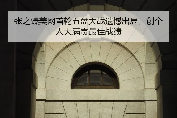 张之臻美网首轮五盘大战遗憾出局，创个人大满贯最佳战绩